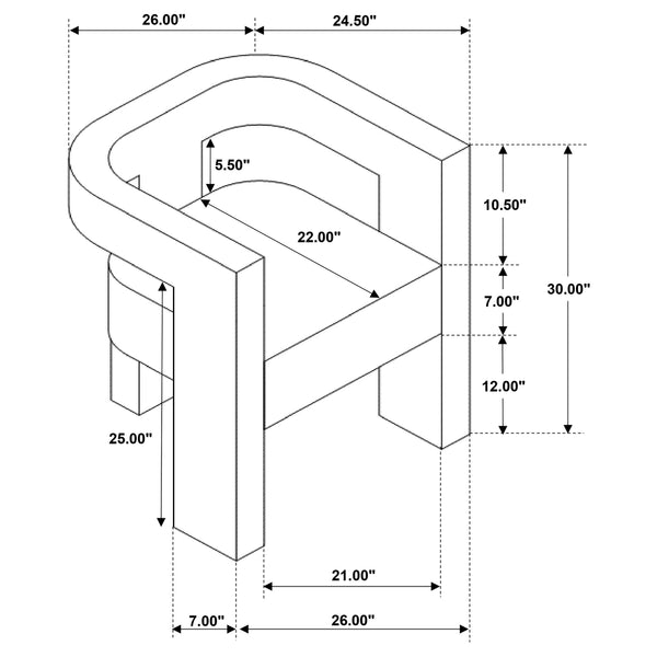English Elm 1pc Coastal Spindle-Back Accent Chair with Padded Armrests, Linen-Look Upholstery & Welt Trim Brown,Chocolate 26.97 L x 25.39 W x 30.71 H B011P308573