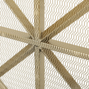 English Elm Christopher Knight Home® - FIRE Margaret 3-Panel Iron Fireplace Screen – Rose Gold/Black/Gold X-Pattern, Spark & Soot Shielding 61131.00