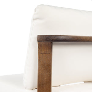 English Elm Acacia Wood Outdoor Dining Chairs Set of 4 Sculpted Back Patio Seating Brown,Cream N768P373124B_4