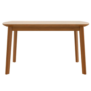 English Elm 47 Inch Mid Century Modern Dining Table – Solid Rubberwood Legs, Scratch-Resistant Top, 330lb Capacity, Safe Curved Corners, Easy Assembly N752P346005D