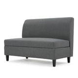 Christopher Knight Home® - Noble House - Tovah Charcoal Fabric Storage Loveseat