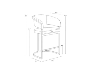 Sunpan Marris Barstool: Modern Elegance Meets Timeless Design in Luxurious Faux Leather and Steel Finish Gold / Danny Teal