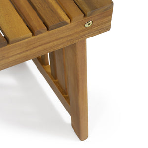 English Elm Christopher Knight Home® - KYOTO SIDE TABLE Foldable Slat-Top Wood Accent Table with Classic Leg Frame, Compact 21.5" W Teak 69317.00