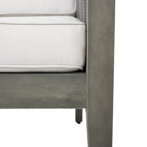 English Elm Christopher Knight Home® - 4-Pieces Acacia Wood Patio Furniture Set with Grey Rope & Beige Cushions, Weatherproof Deep Seating Set N780P171148F