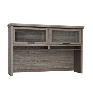 English Elm Hutch, Stylish Brown Finish With Glass Doors - Perfect For Organized Home Office Storage Solutions B356P367799