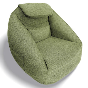 JLA Home Main Street - Cloud ergonomic couch with inflatable, water-resistant fabric, ergonomic support, pump included for easy portability and pet-friendly durability Olive Green OLX106-0002