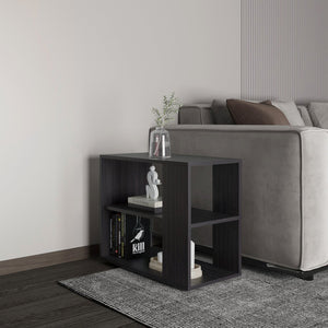 English Elm Sideboard modern engineered wood console with 2 spacious shelves, compact sturdy minimalist design Black 29.13 L x 16.93 W x 4.33 H B097P296816