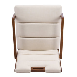 English Elm Upholstered Armchair Dining Chairs Rubberwood Frame Soft Padded Seat Set of 2 Beige,Walnut N768P391161W