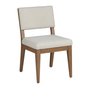 Crestview Collection Upholstered Dining Chair - Elegant Cream Linen, Sturdy Rubberwood Frame, Comfort & Timeless Style Cream Solid Wood Cvfdr1239