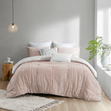 INK+IVY Kara  3 Piece Cotton Jacquard Comforter Set II10-1149 Blush