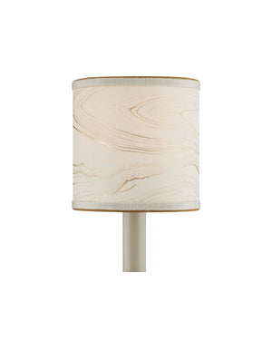 Currey & Company Marble Paper Handcrafted Chandelier Shade with Grosgrain Ribbon Trim for Sconces Cream Drum 0900-0016