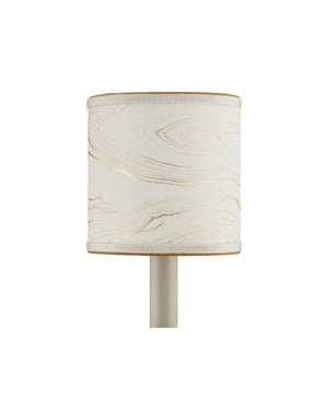 Currey & Company Marble Paper Handcrafted Chandelier Shade with Grosgrain Ribbon Trim for Sconces Cream Drum 0900-0016