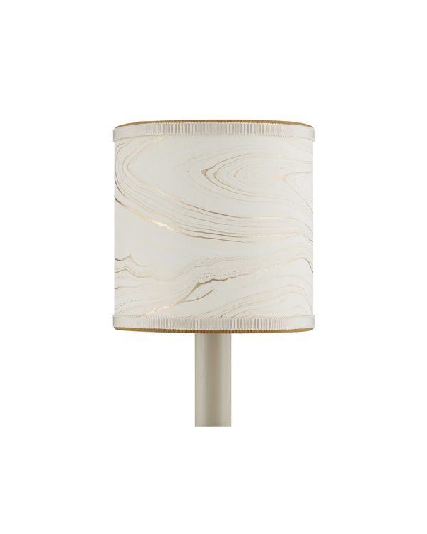 Currey & Company Marble Paper Handcrafted Chandelier Shade with Grosgrain Ribbon Trim for Sconces Cream Drum 0900-0016