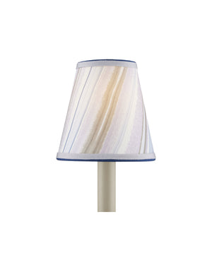 Currey & Company Marble Paper Handcrafted Chandelier Shade with Grosgrain Ribbon Trim for Sconces Lavender Tapered 0900-0017