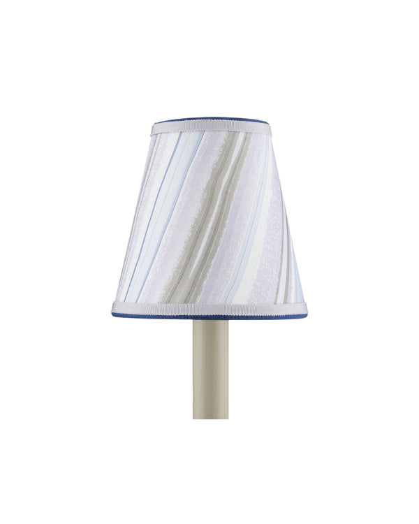 Currey & Company Marble Paper Handcrafted Chandelier Shade with Grosgrain Ribbon Trim for Sconces Lavender Tapered 0900-0017