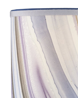 Currey & Company Marble Paper Handcrafted Chandelier Shade with Grosgrain Ribbon Trim for Sconces Lavender Drum 0900-0018