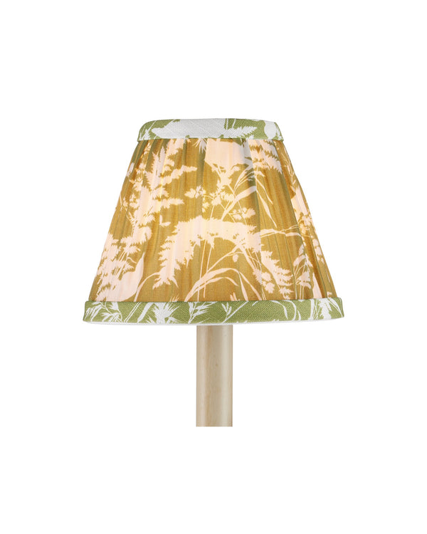 Currey & Company Aviary Handwoven Natural Moss Green Tapered Shade for Bohemian Chandelier Fixtures Moss / Ivory 0900-0043