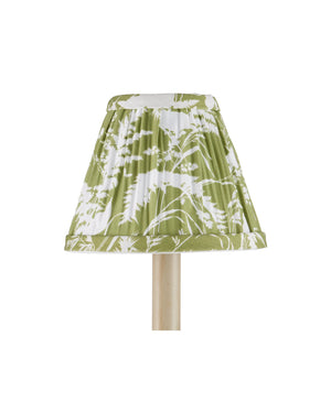 Currey & Company Aviary Handwoven Natural Moss Green Tapered Shade for Bohemian Chandelier Fixtures Moss / Ivory 0900-0043