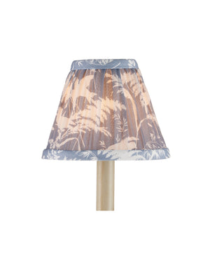 Currey & Company Aviary Handwoven Natural Moss Green Tapered Shade for Bohemian Chandelier Fixtures Dusty Blue / Ivory 0900-0044