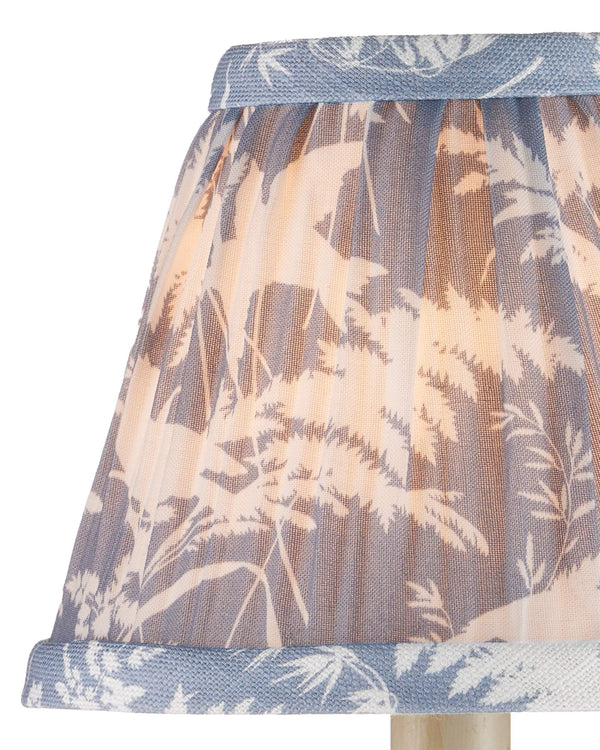 Currey & Company Aviary Handwoven Natural Moss Green Tapered Shade for Bohemian Chandelier Fixtures Dusty Blue / Ivory 0900-0044