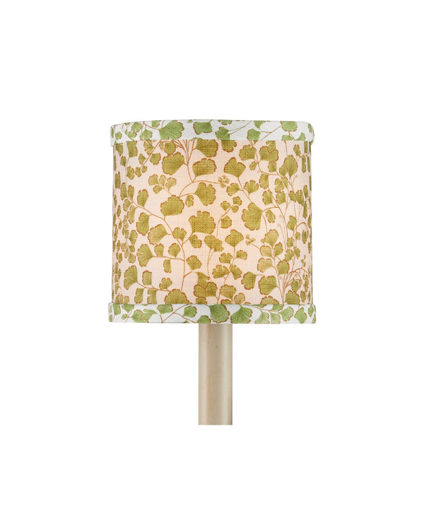 Currey & Company Maiden Woven Drum Chandelier Shade Handcrafted Bohemian Accent for Dining Fixtures Green / Ivory 0900-0057