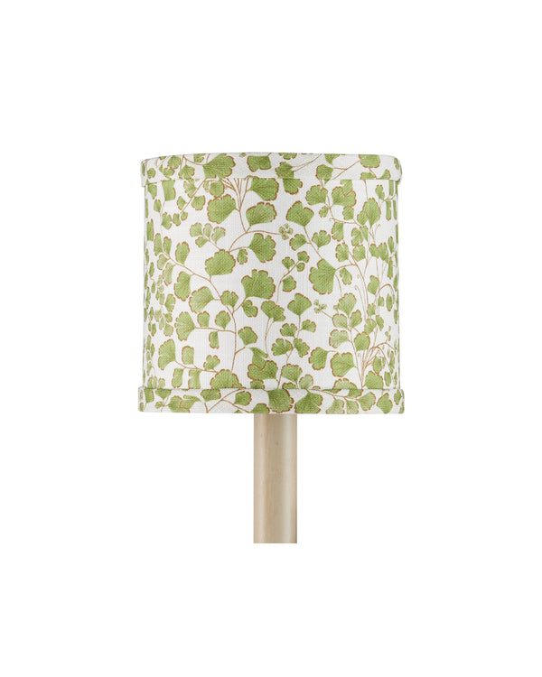 Currey & Company Maiden Woven Drum Chandelier Shade Handcrafted Bohemian Accent for Dining Fixtures Green / Ivory 0900-0057