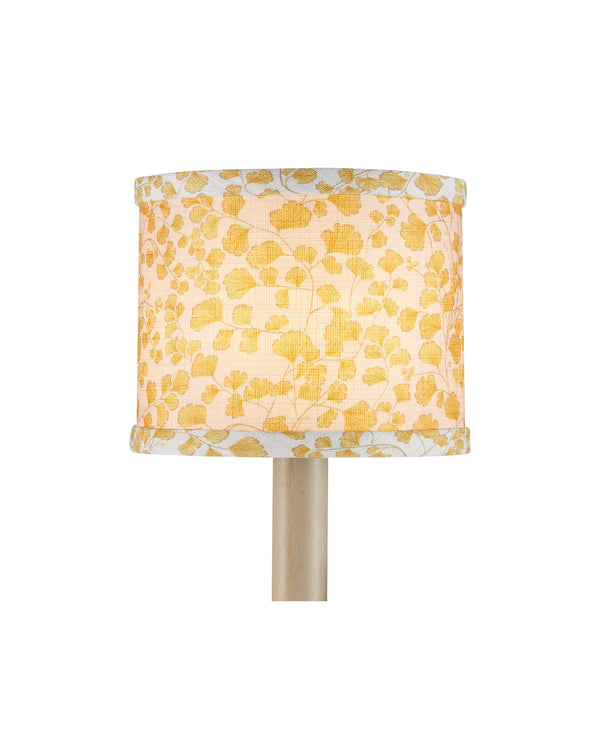 Currey & Company Maiden Woven Drum Chandelier Shade Handcrafted Bohemian Accent for Dining Fixtures Yellow / Ivory 0900-0058