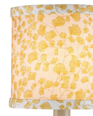 Currey & Company Maiden Woven Drum Chandelier Shade Handcrafted Bohemian Accent for Dining Fixtures Yellow / Ivory 0900-0058