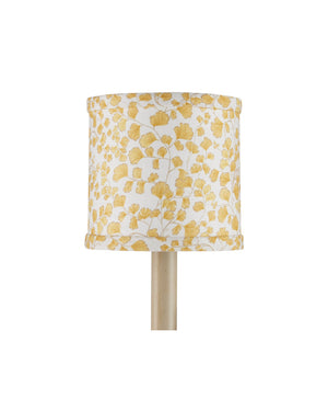 Currey & Company Maiden Woven Drum Chandelier Shade Handcrafted Bohemian Accent for Dining Fixtures Yellow / Ivory 0900-0058