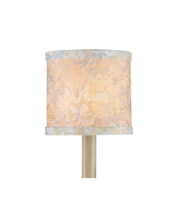 Currey & Company Wildflower Handcrafted Natural Drum Chandelier Shade for Dining and Entryway Decor Pastel Blue / Pastel Pink / Ivory 0900-0060
