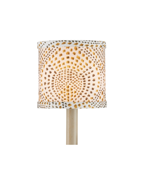 Currey & Company Lenore Handcrafted Natural Drum Shade for Chandelier Arms and Cluster Pendant Fixtures Gold / Brown / Ivory 0900-0062