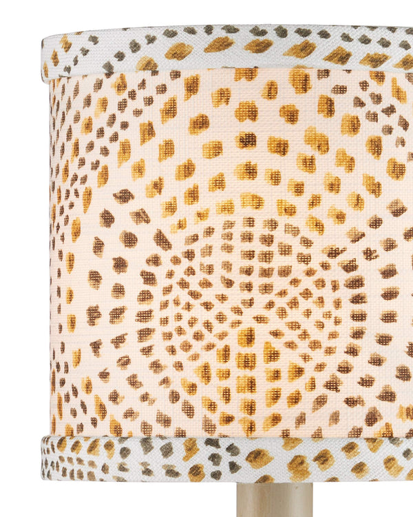 Currey & Company Lenore Handcrafted Natural Drum Shade for Chandelier Arms and Cluster Pendant Fixtures Gold / Brown / Ivory 0900-0062