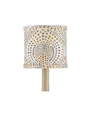 Currey & Company Lenore Handcrafted Natural Drum Shade for Chandelier Arms and Cluster Pendant Fixtures Gold / Brown / Ivory 0900-0062