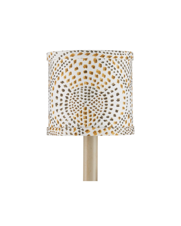 Currey & Company Lenore Handcrafted Natural Drum Shade for Chandelier Arms and Cluster Pendant Fixtures Gold / Brown / Ivory 0900-0062