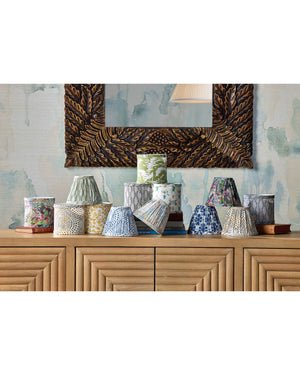 Currey & Company Lenore Handcrafted Natural Drum Shade for Chandelier Arms and Cluster Pendant Fixtures Gold / Brown / Ivory 0900-0062