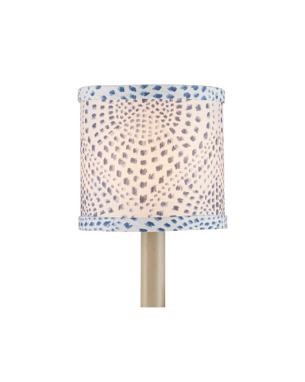 Currey & Company Lenore Handcrafted Natural Drum Shade for Chandelier Arms and Cluster Pendant Fixtures Blue / Ivory 0900-0063