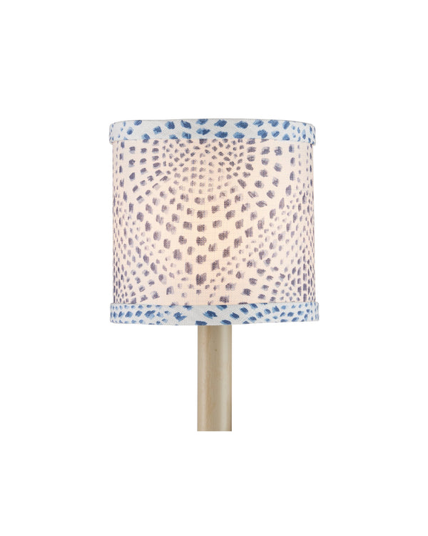 Currey & Company Lenore Handcrafted Natural Drum Shade for Chandelier Arms and Cluster Pendant Fixtures Blue / Ivory 0900-0063