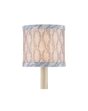 Currey & Company Plume Marine Handcrafted Drum Shade for Coastal Bohemian Chandelier Arrangements Blue / Ivory 0900-0064