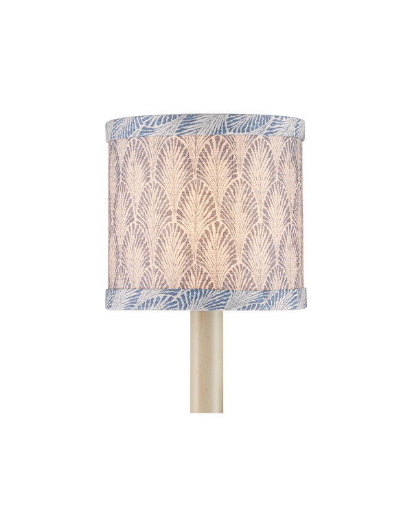 Currey & Company Plume Marine Handcrafted Drum Shade for Coastal Bohemian Chandelier Arrangements Blue / Ivory 0900-0064