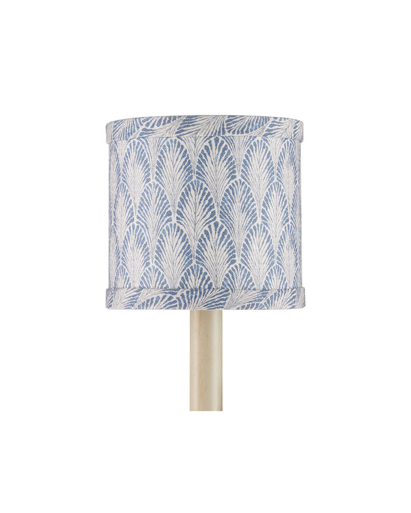 Currey & Company Plume Marine Handcrafted Drum Shade for Coastal Bohemian Chandelier Arrangements Blue / Ivory 0900-0064