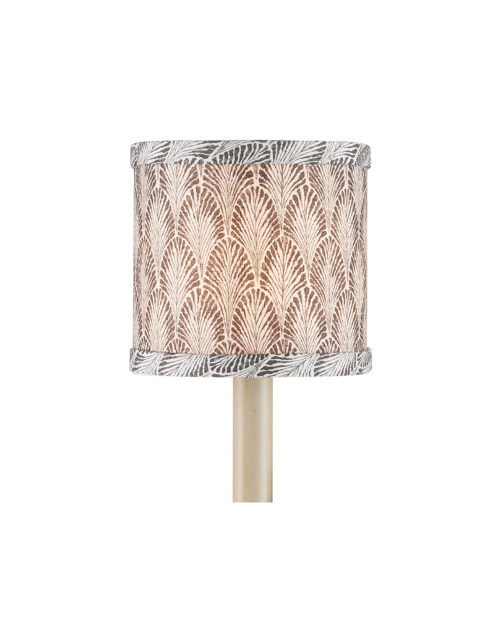 Currey & Company Plume Marine Handcrafted Drum Shade for Coastal Bohemian Chandelier Arrangements Stone / Ivory 0900-0066