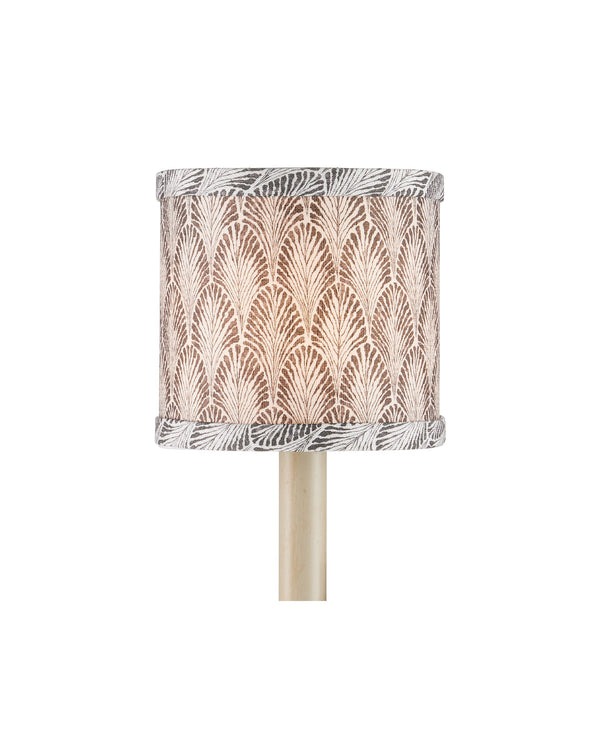 Currey & Company Plume Marine Handcrafted Drum Shade for Coastal Bohemian Chandelier Arrangements Stone / Ivory 0900-0066