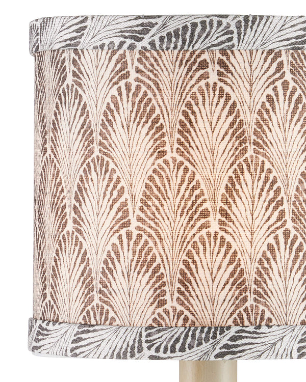 Currey & Company Plume Marine Handcrafted Drum Shade for Coastal Bohemian Chandelier Arrangements Stone / Ivory 0900-0066