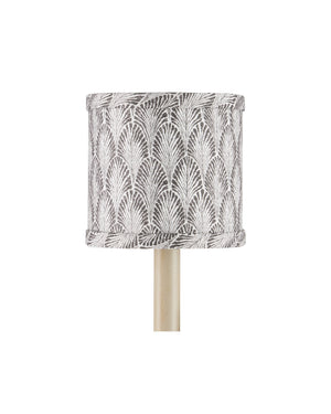 Currey & Company Plume Marine Handcrafted Drum Shade for Coastal Bohemian Chandelier Arrangements Stone / Ivory 0900-0066
