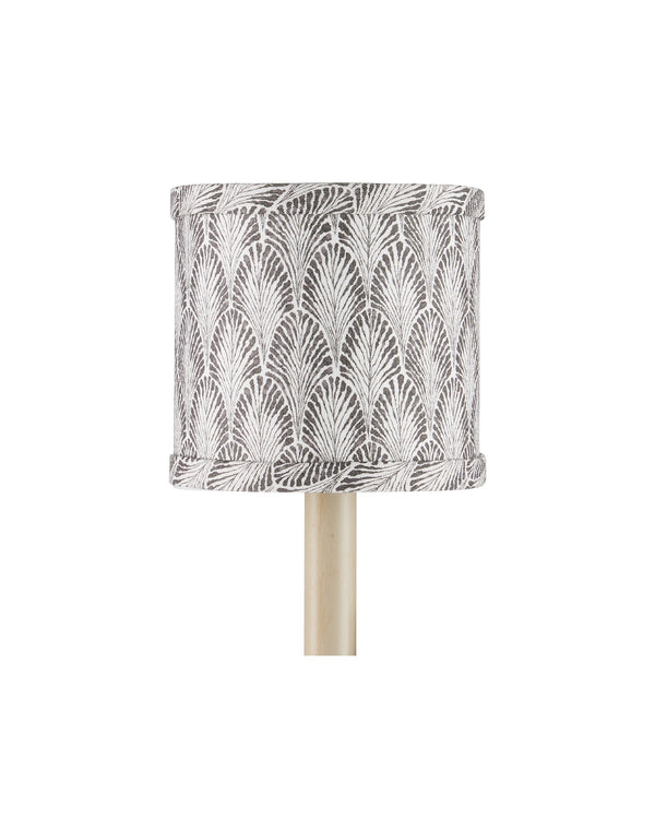 Currey & Company Plume Marine Handcrafted Drum Shade for Coastal Bohemian Chandelier Arrangements Stone / Ivory 0900-0066