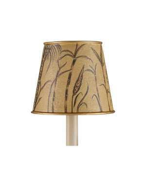 Currey & Company Jouy Gold Botanical Toile Tapered Chandelier Shade for Traditional French Interiors 0900-0069