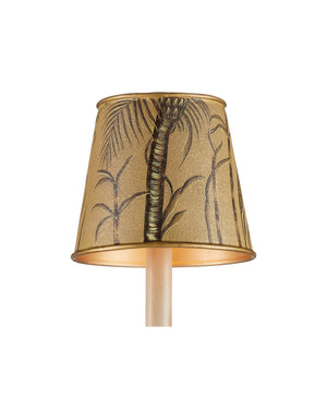 Currey & Company Jouy Gold Botanical Toile Tapered Chandelier Shade for Traditional French Interiors 0900-0069