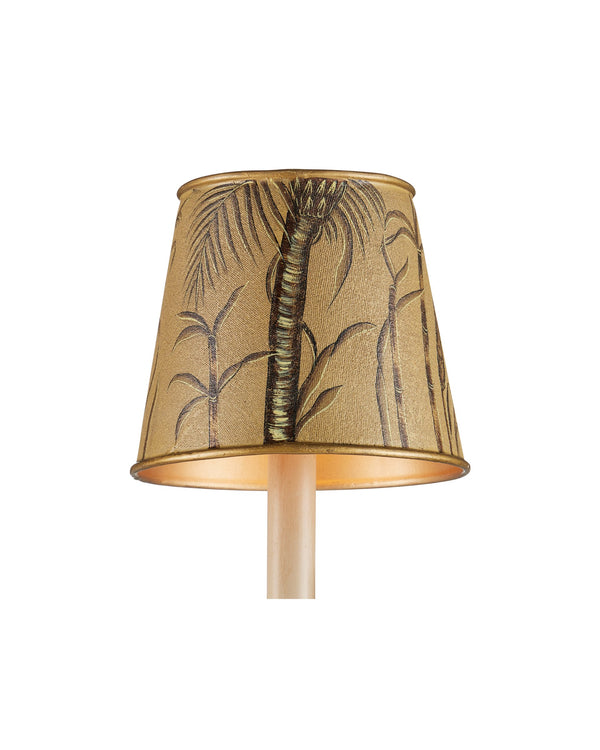 Currey & Company Jouy Gold Botanical Toile Tapered Chandelier Shade for Traditional French Interiors 0900-0069