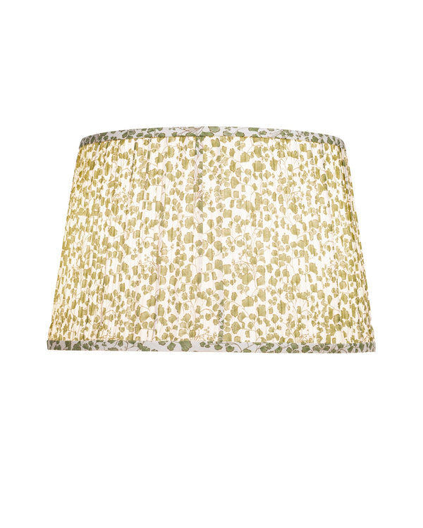 Currey & Company Maiden Fern Pleated Botanical Lamp Shade with Ginkgo Inspired Tapered Silhouette Green / Ivory 0900-6015