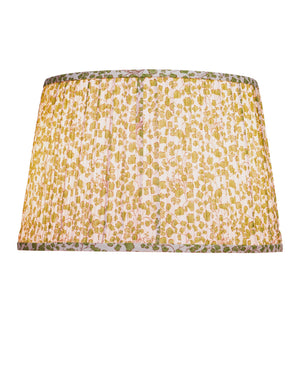 Currey & Company Maiden Fern Pleated Botanical Lamp Shade with Ginkgo Inspired Tapered Silhouette Green / Ivory 0900-6015